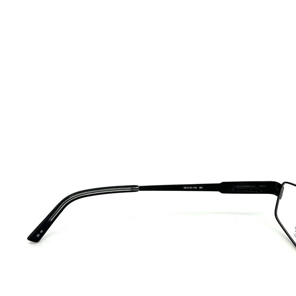 Timex L011 Eyeglasses Men's Black Metal full Rim rectangle Frames 56-18-143 mm